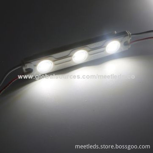 3pcs SMD2835 12V DC Waterproof IP65 Rectangle LED Injection Module Lights with 3-year Warranty